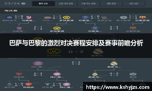 巴萨与巴黎的激烈对决赛程安排及赛事前瞻分析